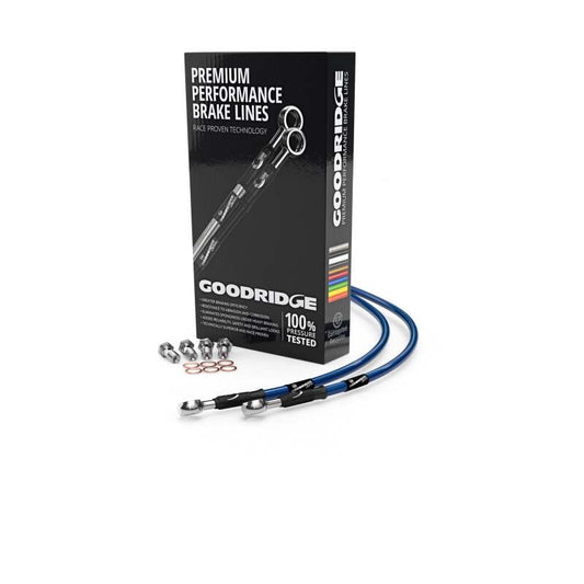 Goodridge 96-98 Suzuki GSXR600/750T-W Electric Blue Front SS Brake Lines