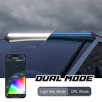 XK Glow Tesla Cybertruck XKmax 50in Roof LED Off-Road Light Bar w/ RGBW Chasing DRL & App Control