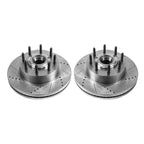 Power Stop 13-22 Ford F-350 Super Duty Front Drilled & Slotted Rotor - Pair