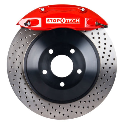 StopTech 06-16 Chrysler 300 Rear BBK w/ Red Calipers Slotted Rotors