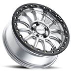 Raceline A14SB Alpha 15x7in /  BP / 25mm Offset / 68mm Bore - Hyper Silver w/Black Ring