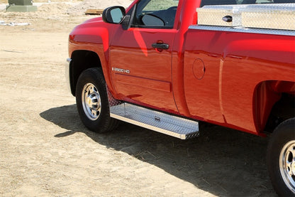 Deezee 99-13 Chevrolet Silverado Running Board Cab Section ExtCab Brite-Tread Aluminum