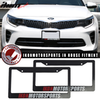 2PC License Plate Frame Cover Tag Holder Bracket  & Screw Cap