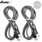 Type C USB Charge Cable Fast Charging Data Sync Cable Nylon 6Ft 2Pcs