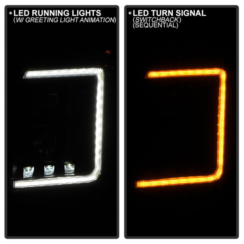 Spyder 15-20 GMC Yukon  Halogen Model Only Projector Headlights - Black (PRO-YD-GY15HALSI-SBSEQ-BK)