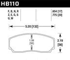 HAWK Performance Blue 9012 Motorsports Brake Pads - Fits Front YSCPF4a & YSCPF6a / Rear YSCPR6b Calipers