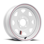 Raceline 80 Series 8 Spoke 16x8in / 8x6.5 BP / 4.5in BS - White