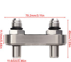 Transmission Cooler Line Adapter Plate with Gasket and 6AN Fittings Compatible with 6L80E 6L90E 8L90E Oil Seal Line Connector for Braided Hose Set - Bull Boost Performance
