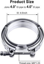 4.0" (102mm) Mild Steel Interlocking V-Band Clamp & Flange Kit – 308540-1M - Granatelli Motor Sports