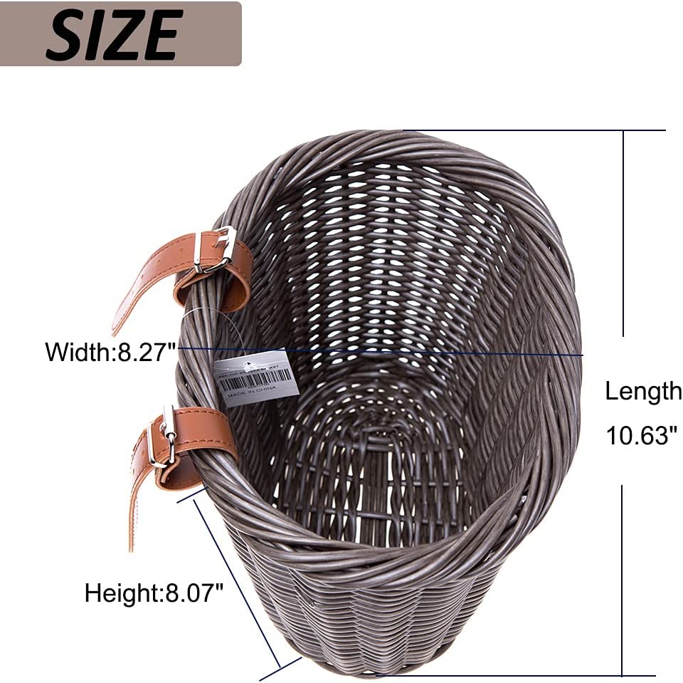 Hycline Bike Basket Front Handlebar Storage Basket for Adult and Kids