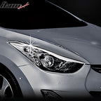 2011-2016 Hyundai Elantra 4Dr Headlight Bezels Cover Trim Chrome ABS