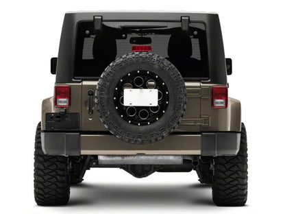 Raxiom 07-18 Jeep Wrangler JK Axial Series License Plate Bracket w/ LED Brake Light