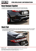 HKS BODY KIT TYPE-S FL5 Duck Tail