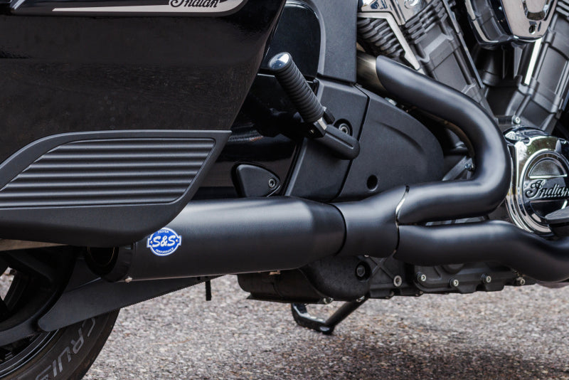 S&S Cycle 20-23 Indian Challenger Models Qualifier 2-1 Black Exhaust System