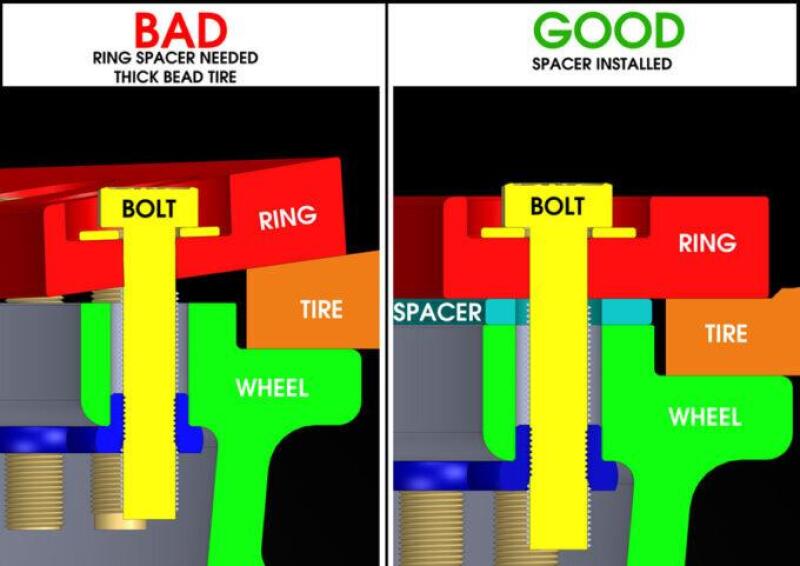 Raceline 38 hole Beadlock Spacer Kit 1/8in - 4 Piece