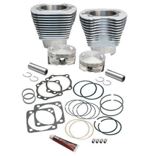 S&S Cycle 84-99 BT 4 1/8in Bore Cylinder & Pistons Kit For S&S V124 Engine - Natural