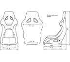 NRG FRP Fiber Glass Bucket Seat (Red) - XLarge