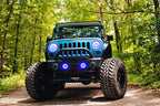 Oracle 07-17 Jeep Wrangler LED Fog Light Halo Kit - Blue