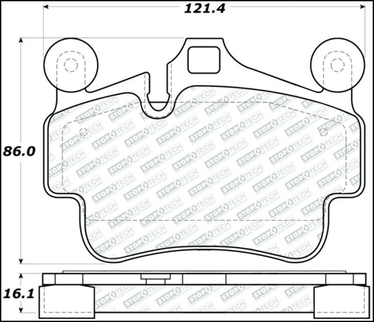 StopTech Street Select 17-18 Porsche 718 Boxster/Cayman (w/Ceramic Brakes) Front Brake Pads