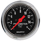Autometer Traditional Chrome 2-1/16in 0-1600 Deg F Digital Stepper Motor Pyrometer