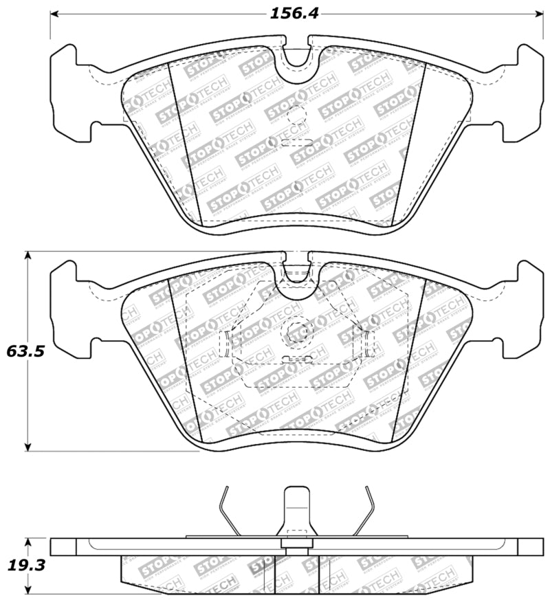 StopTech 95-99 BMW M3 / 01-07 M3 E46 / 89-93 M5 / 98-02 Z3 M series / 93-95 530 Front Brake Pads