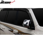 2010-2022 Lexus GX460 Window Visor ABS Dark Smoke Sun Rain Guard 6PC