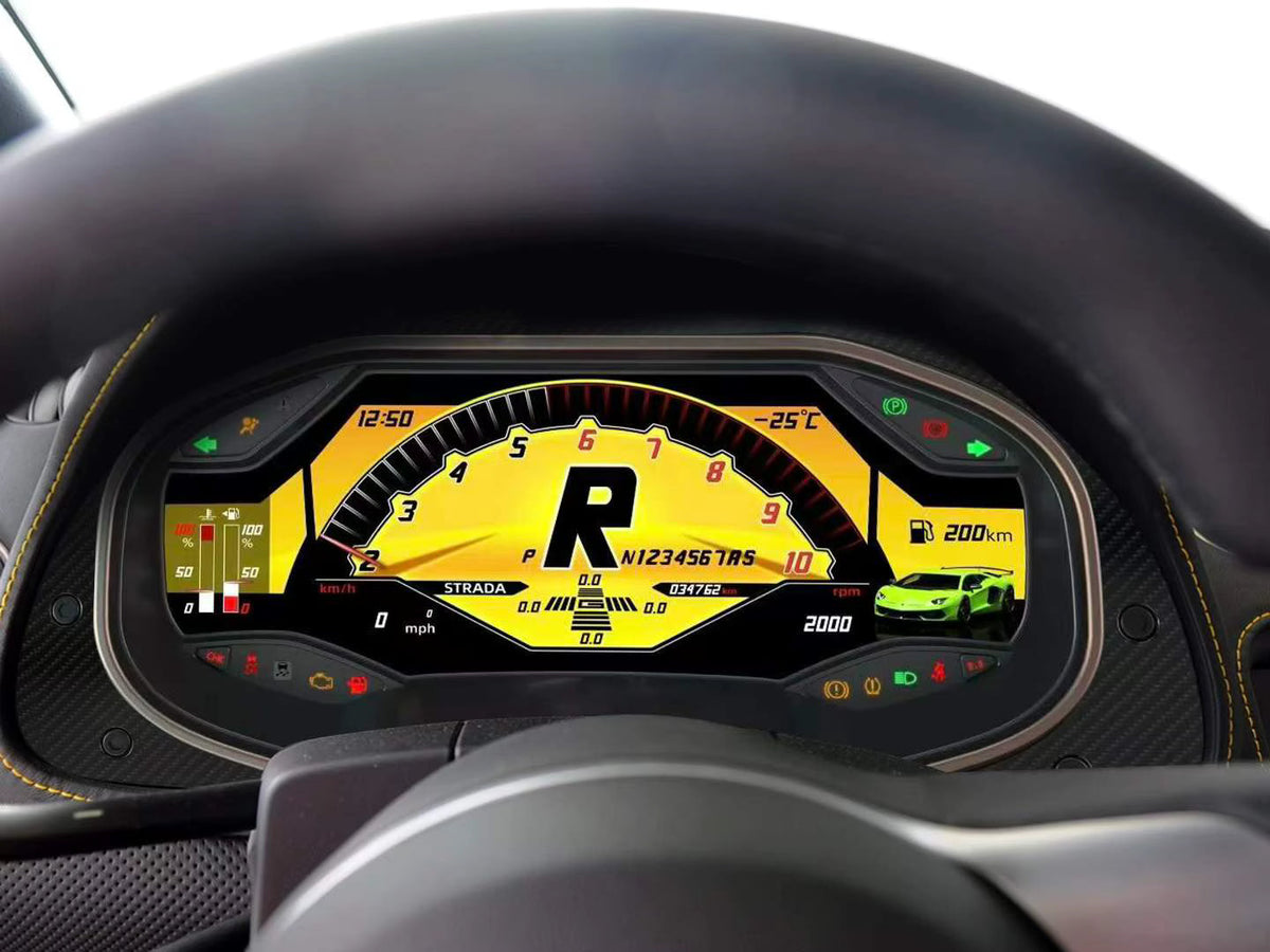 Carbon Fiber LCD Digital Cluster Lamborghini Gallardo 2006-2015