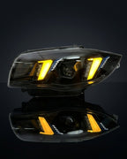 BMW 1 Series E87 Snake Eye Laser LED Headlight Assembly with Dual-Color DRL (Yellow / White) 2004 - 2011 (116i / 118i / 120i / 125i)