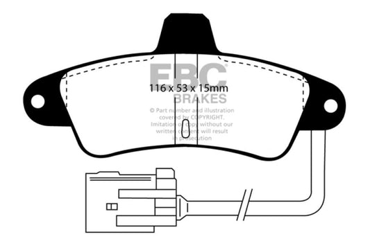 EBC 95-00 Ford Contour 2.0 Ultimax2 Rear Brake Pads