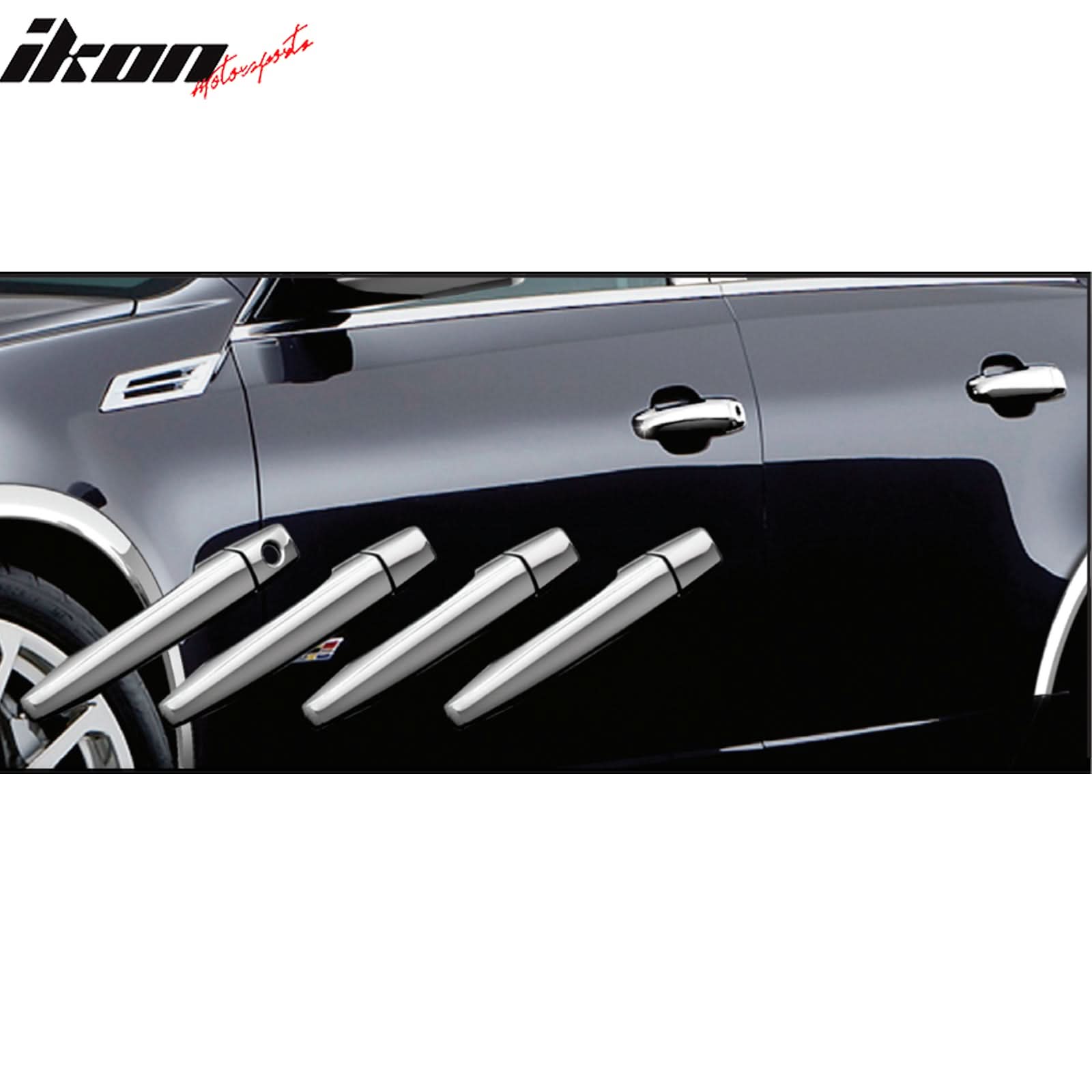 2004-2013 Cadillac CTS/SRX/STS 4PCS Door Handle Cover W/1-Keyhole ABS