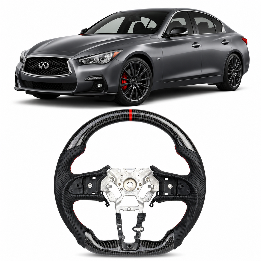 Real Carbon Fiber Steering Wheel for Infiniti QX50 Q50 Q60 2017-2022