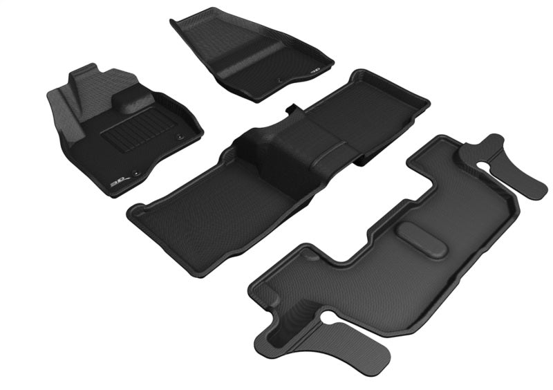 3D MAXpider 17-19 Ford Explorer w/ Bench 2nd Row Kagu Black Full Set