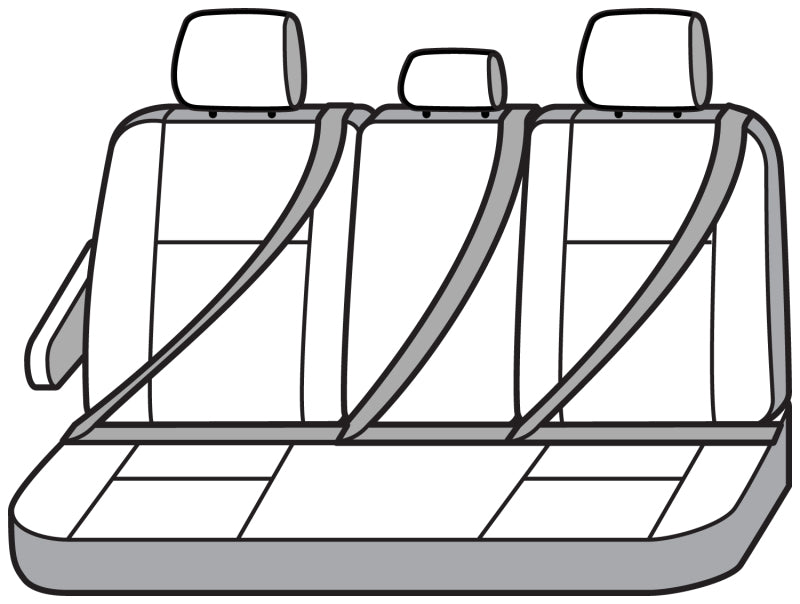 Covercraft 15-26 Ford Transit Polycotton SeatSaver Custom Second Row Seat Covers-Taupe