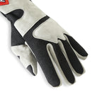 RaceQuip SFI-5 Gray/Black Small Long Angle Cut Glove