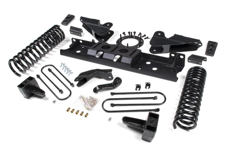 Zone Offroad 2019 Ram 3500 4in Radius Arm Bracket Gas - 2in Rear Block w/o Overload - Nitro Shocks