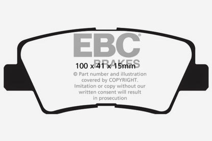 EBC 09-11 Hyundai Azera 3.3 Ultimax2 Rear Brake Pads