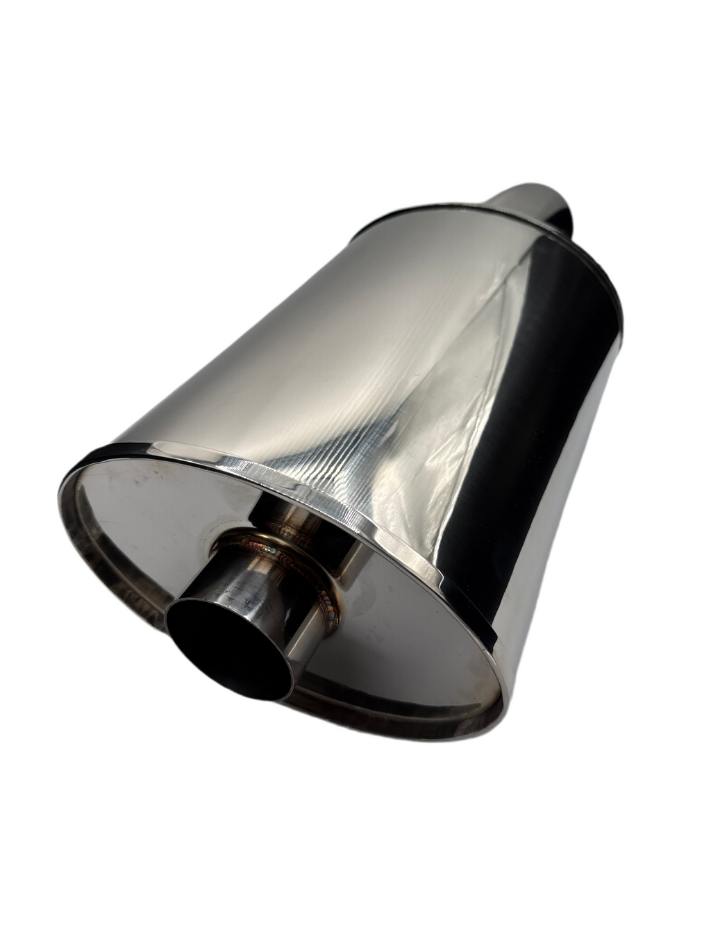 SPDZ1 World Spec 2.5 Inch Muffler Oval 2.5" Inlet 3.5" Outlet