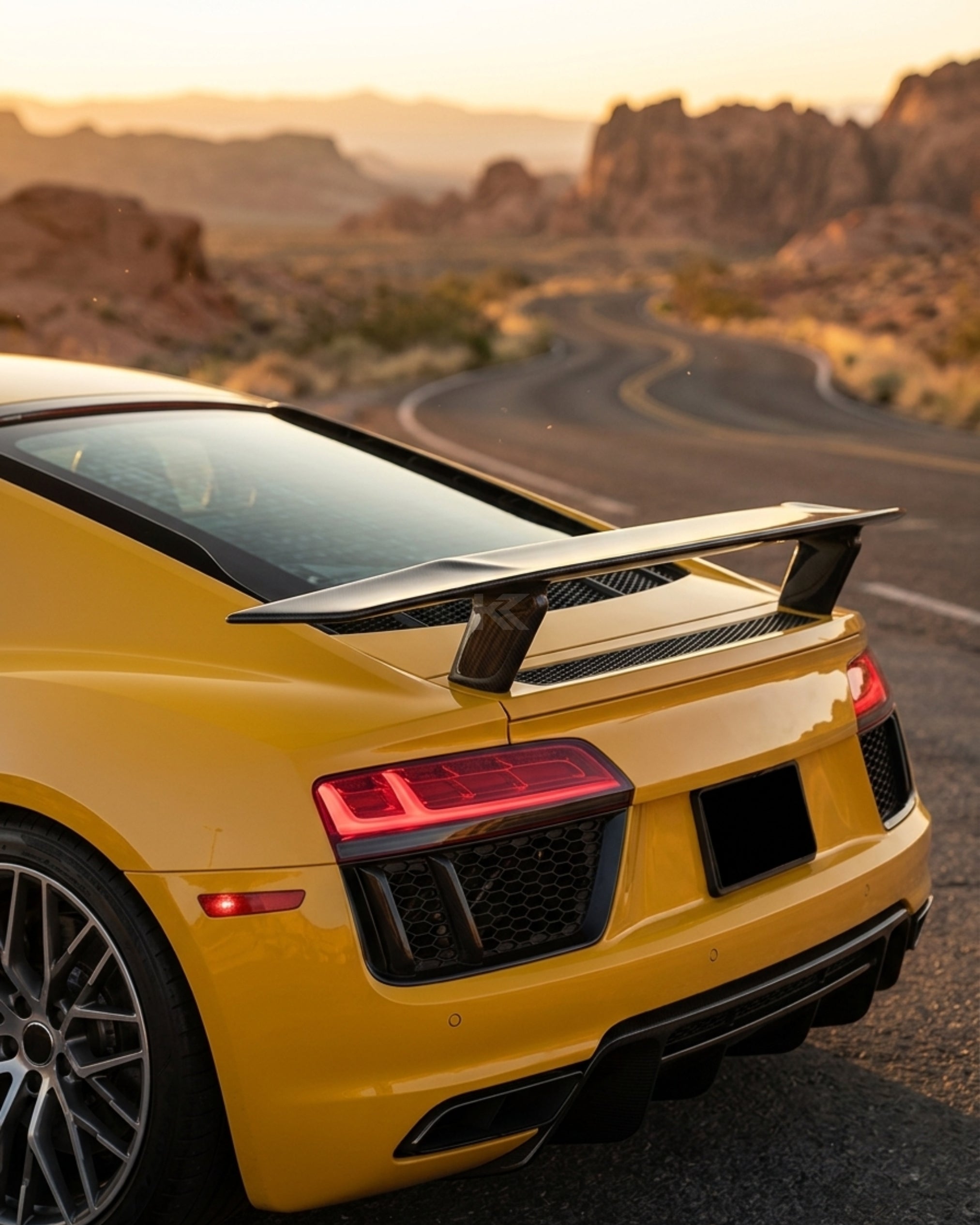Audi R8 V10 Coupe 4S Gen 2 Dry Carbon Fiber Custom-Style Ducktail Rear Wing Spoiler 2016 - 2018