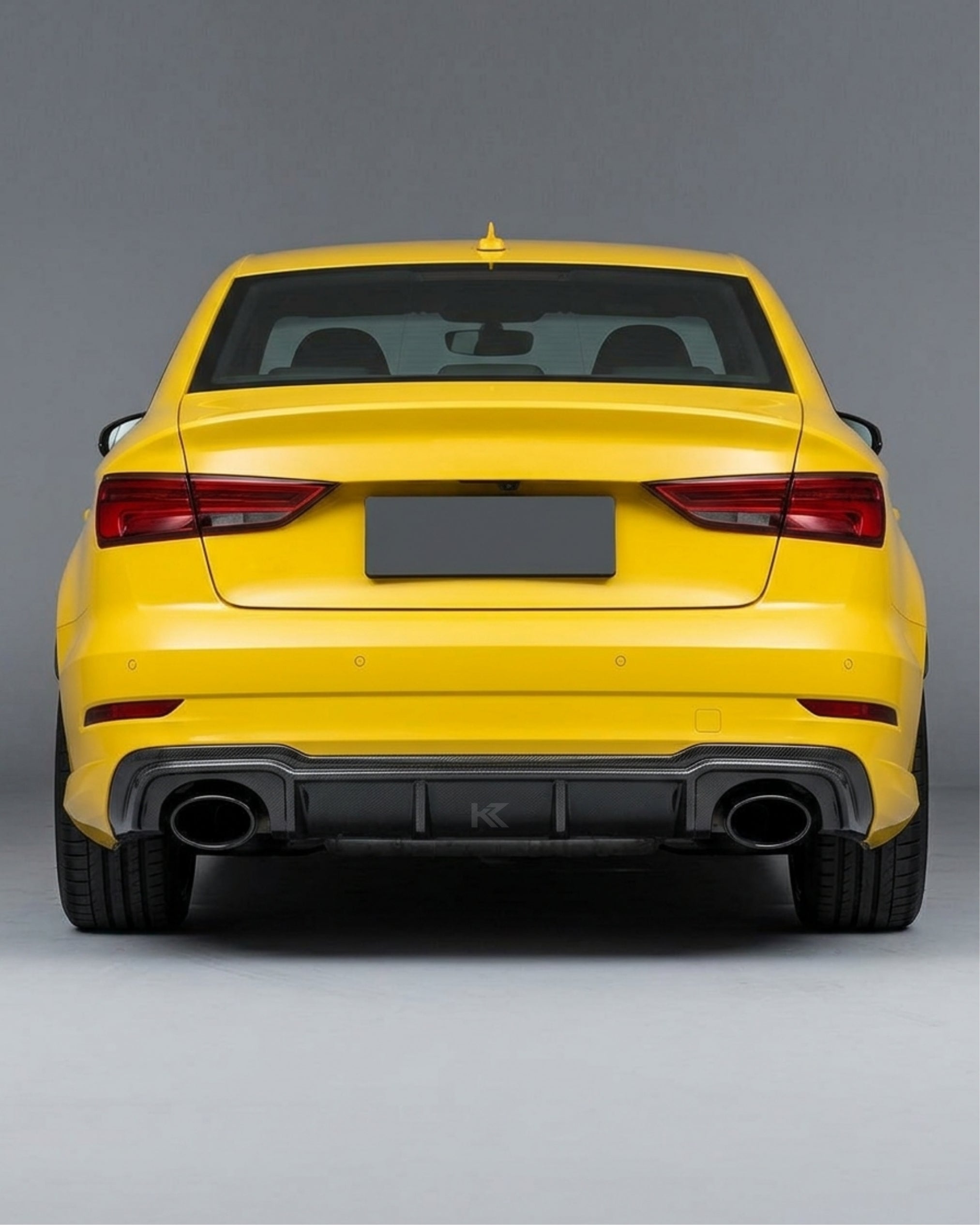 Audi RS3 8V Sedan Carbon Fiber Rear Bumper Diffuser Lip 2017 - 2019