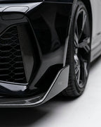 Audi RS6 C8 Avant Wagon Pre-Preg Dry Carbon Fiber Front Bumper Lip Spoiler 2019 - 2021