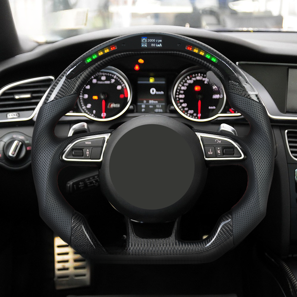 Carbon Fiber LED Steering Wheel for Audi A3 A4 A5 S3 S4 S5 RS4 RS5 RS6 RS7 RSQ3 SQ5 2012-2016