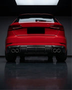 Carbon Fiber Rear Bumper Diffuser for Audi A3 / S3 / RS3 8V Sportback (2013–2016)