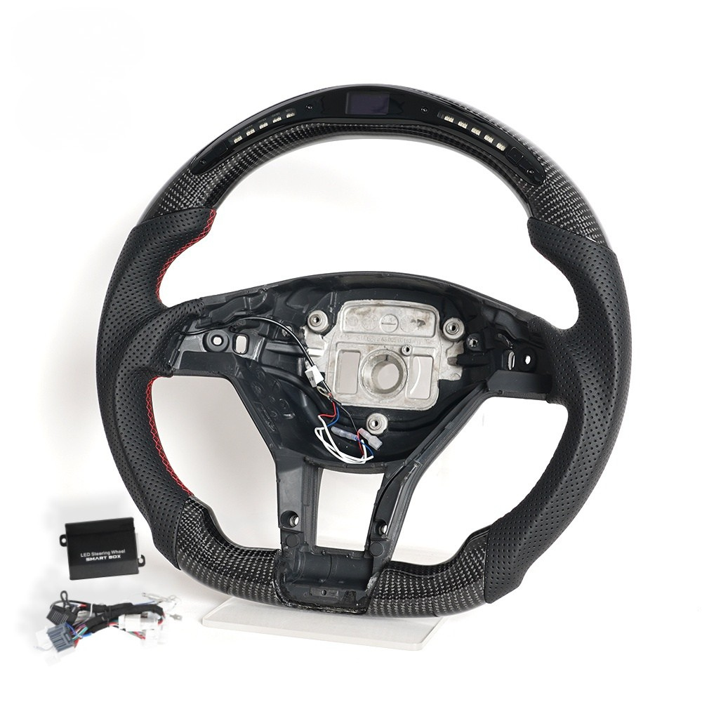 Real LED Steering Wheel for Mercedes-Benz AMG C63 W204, A45, CLA45, W212 & W213 2013–2014