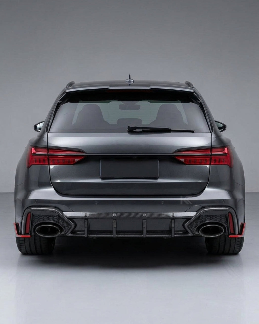 Audi RS6 / A6 C8 Avant Wagon Dry Carbon Fiber JC Design Rear Bumper Diffuser 2019 - 2021