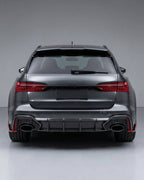 Audi RS6 / A6 C8 Avant Wagon Dry Carbon Fiber JC Design Rear Bumper Diffuser 2019 - 2021