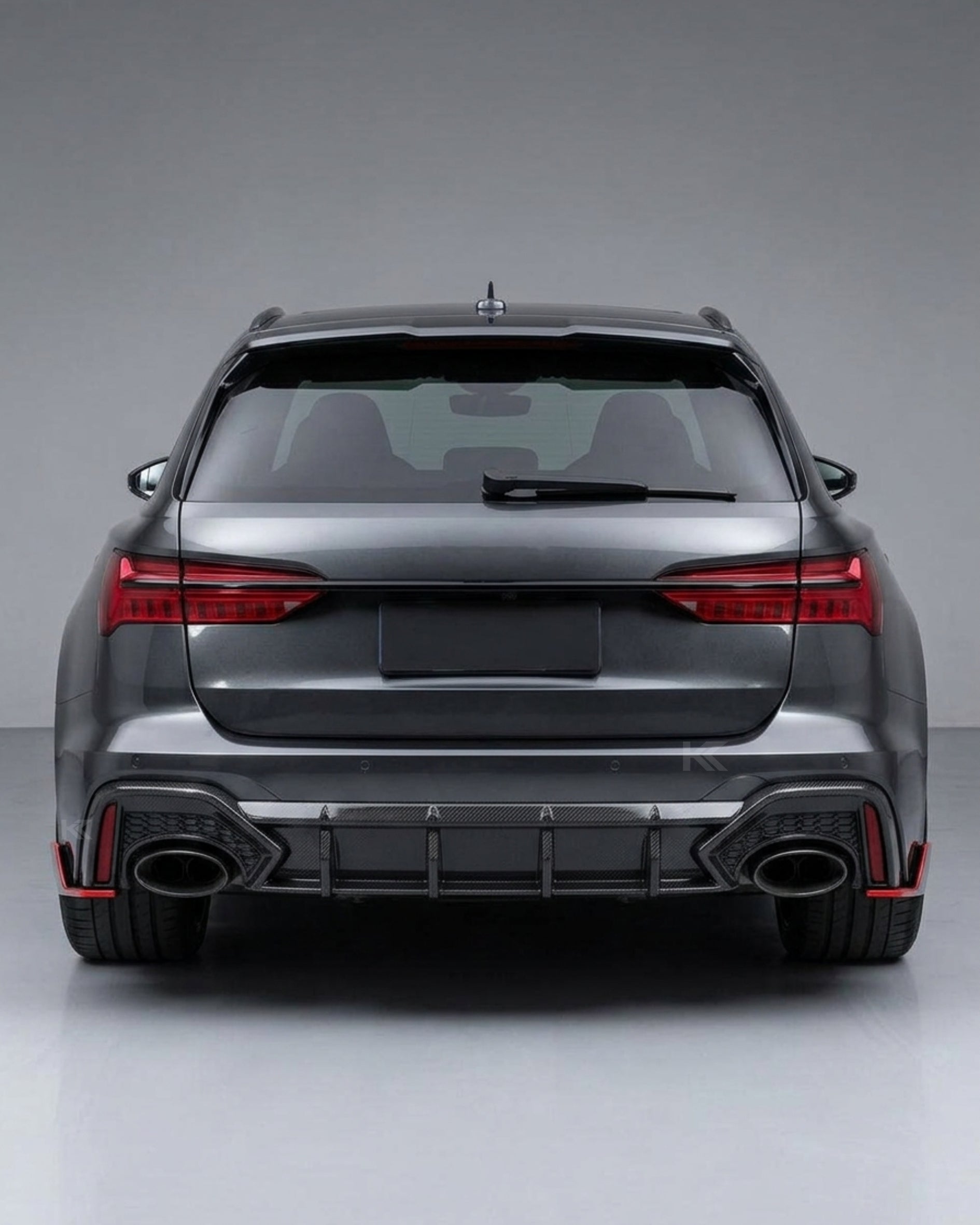 Audi RS6 / A6 C8 Avant Wagon Dry Carbon Fiber JC Design Rear Bumper Diffuser 2019 - 2021