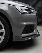 Audi A4 B9 S-Line / S4 Sedan (2017-2018) Carbon Fiber Front Lip – 3PC Aero Splitter Kit