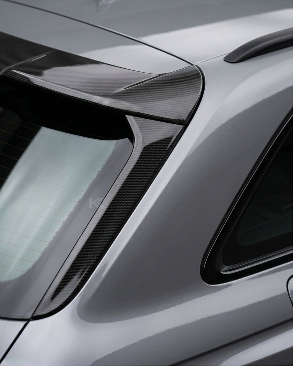 Audi RS4 B9 Dry Carbon Fiber Gloss Black Rear Window Wing Spoiler 3K Twill 2017 - 2024