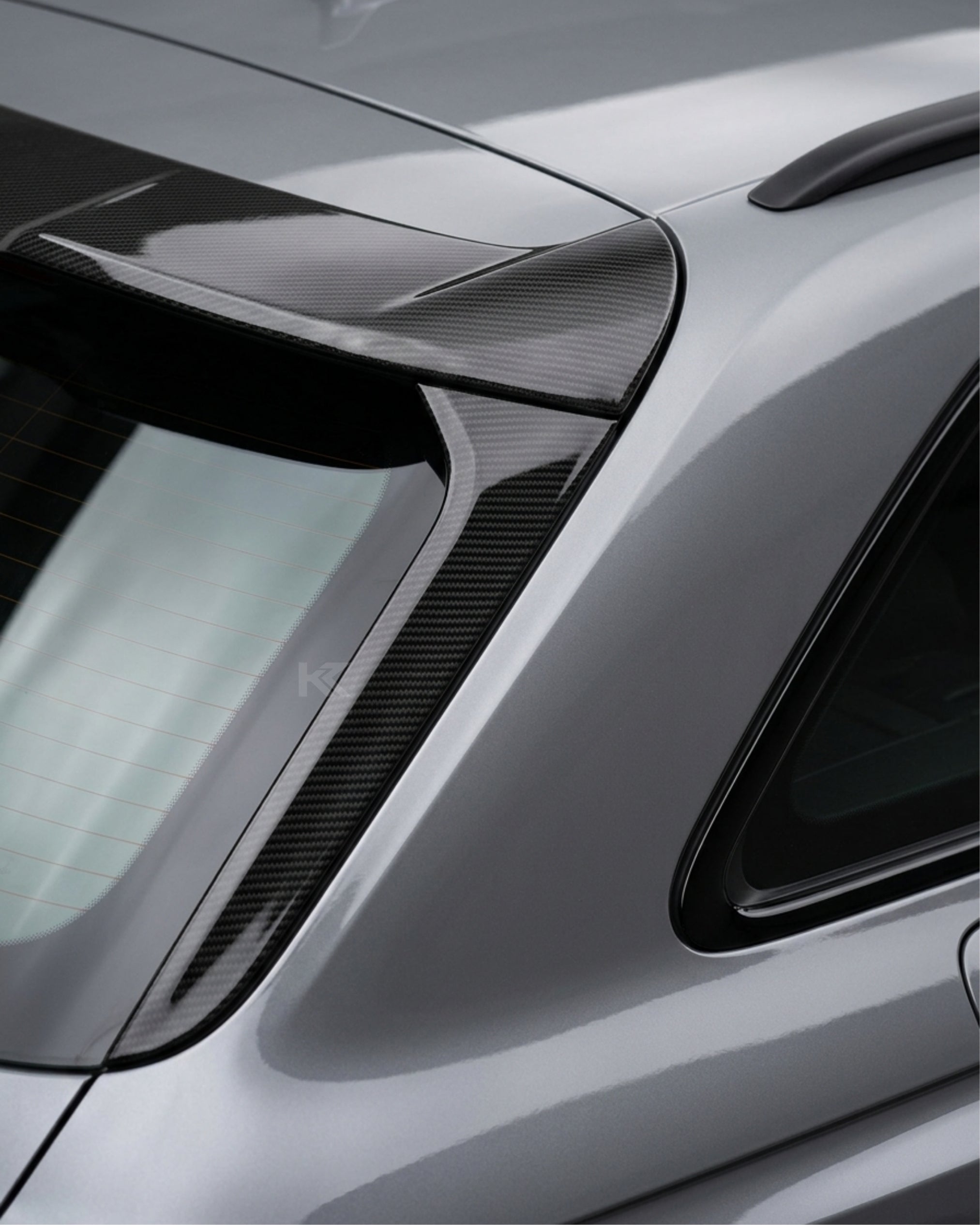Audi RS4 B9 Dry Carbon Fiber Gloss Black Rear Window Wing Spoiler 3K Twill 2017 - 2024