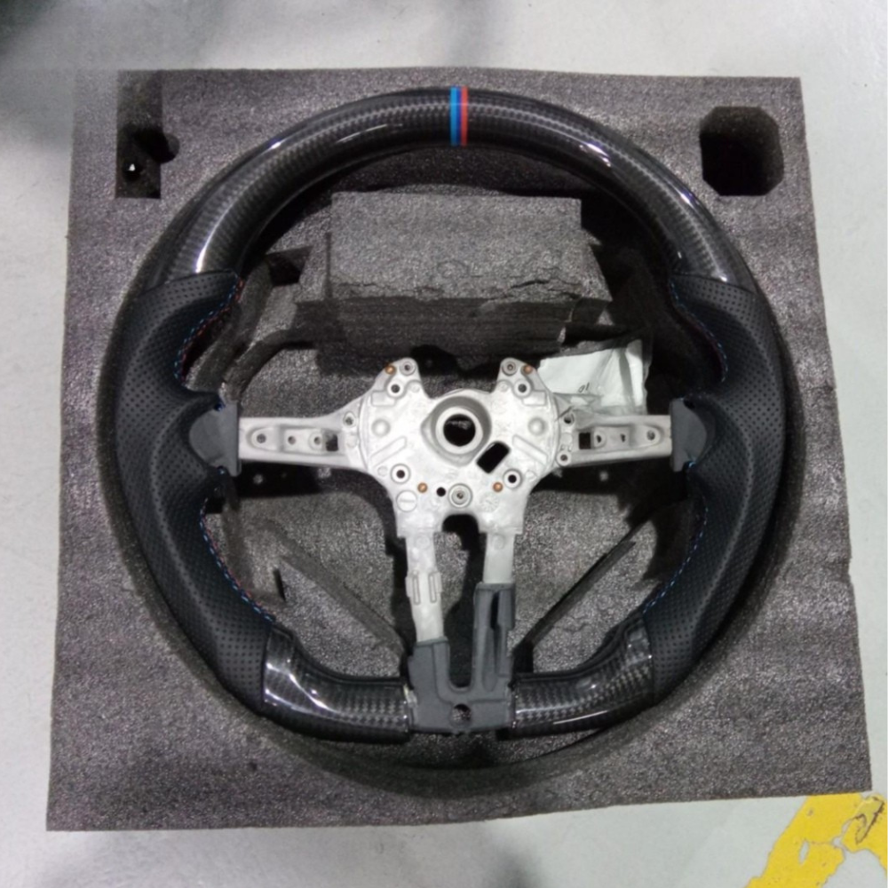 Real Carbon Fiber M Sport Steering Wheel for BMW 5 Series, 6 Series, 7 Series, M5 & M8